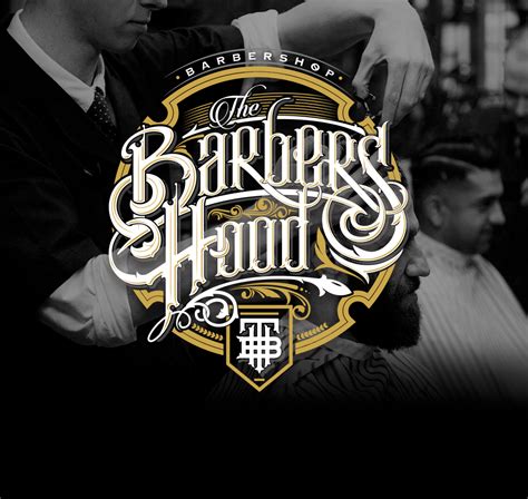 hood barber shop logo.